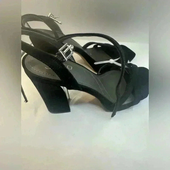 Franco Sarto Womens Damalis Faux Leather Open Toe Platform Heels Black size 6 - Picture 3 of 5